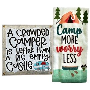 🆕Happy Camper Decor and Hand Towel